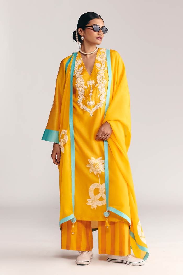 Yellow Jungle Bakery Kurta Set