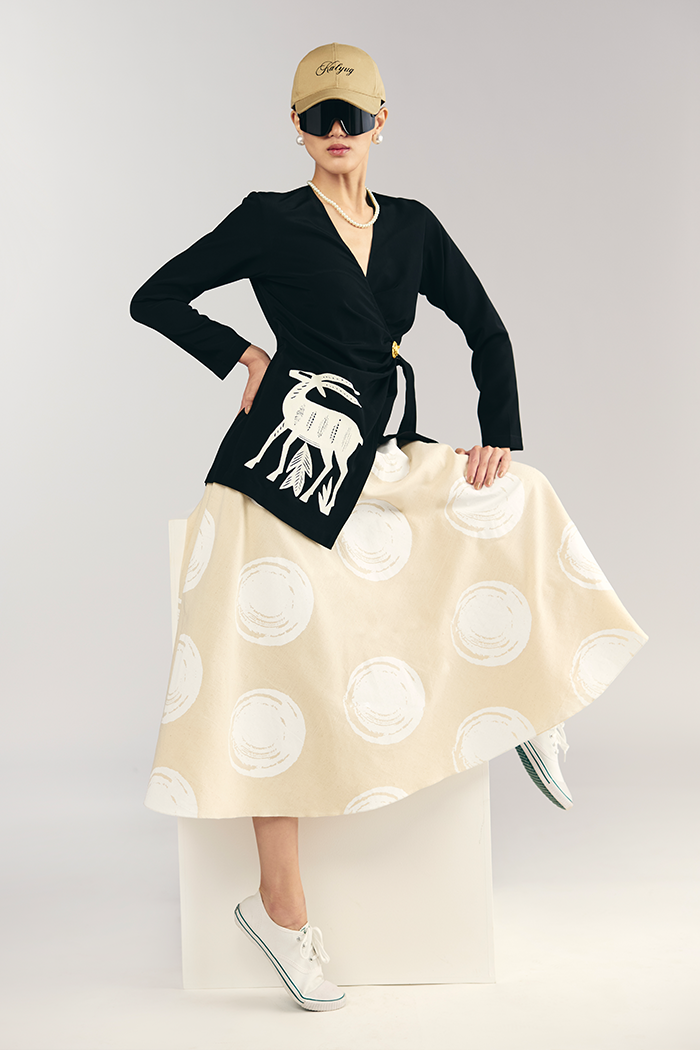 Midnight Stag Skirt Set