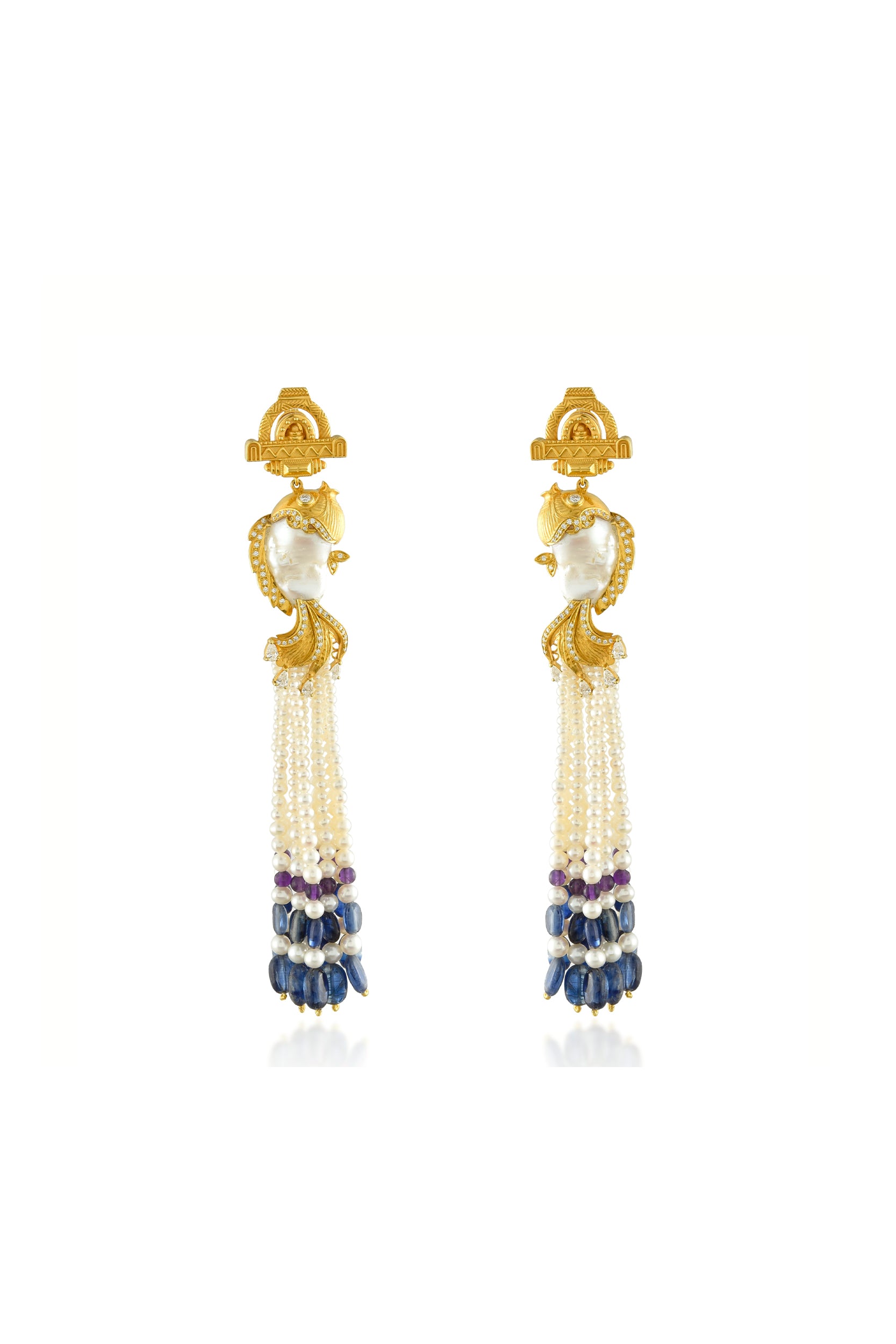 Moonlit Matsya Earrings