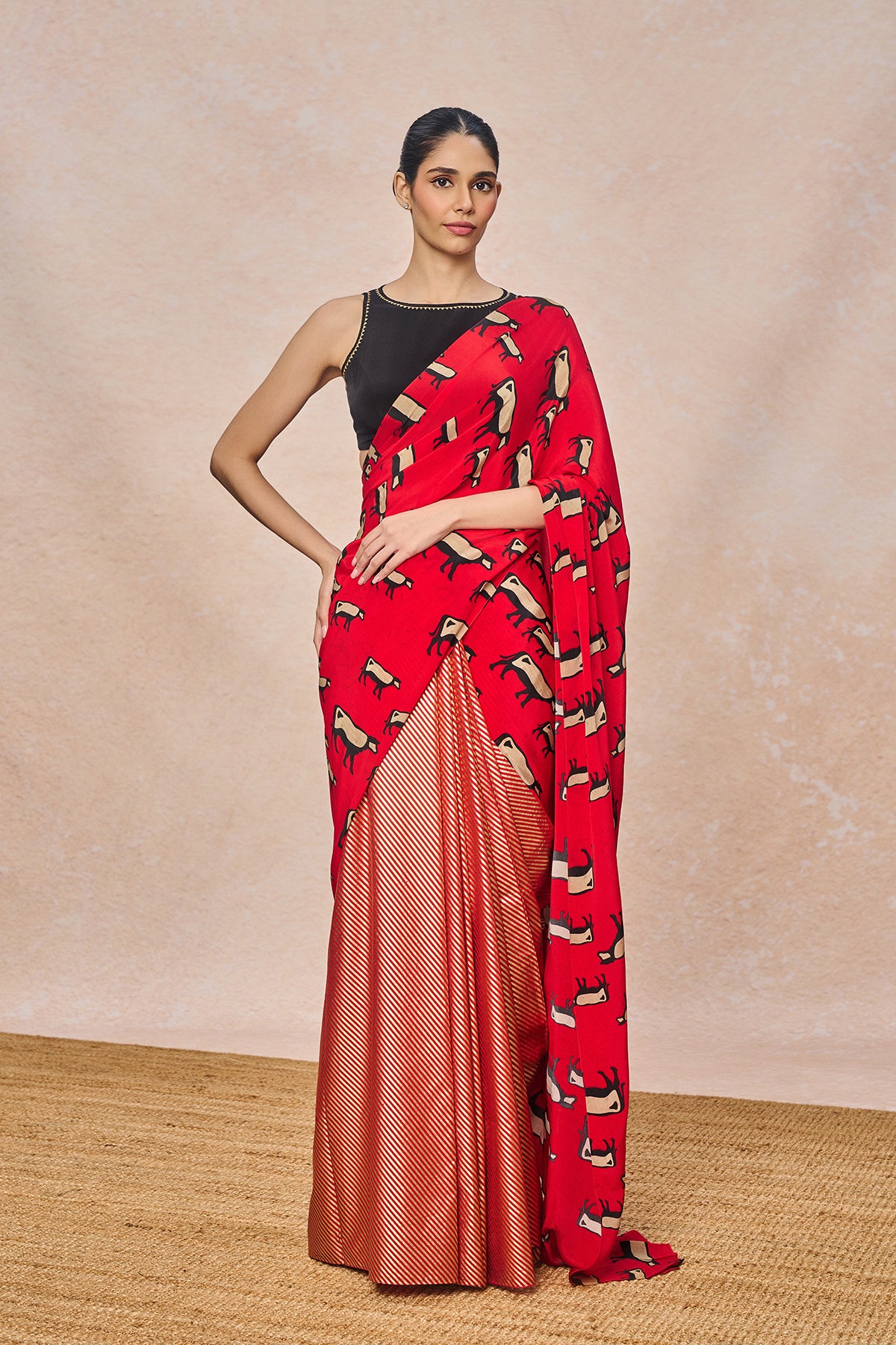 Red Cow Saree