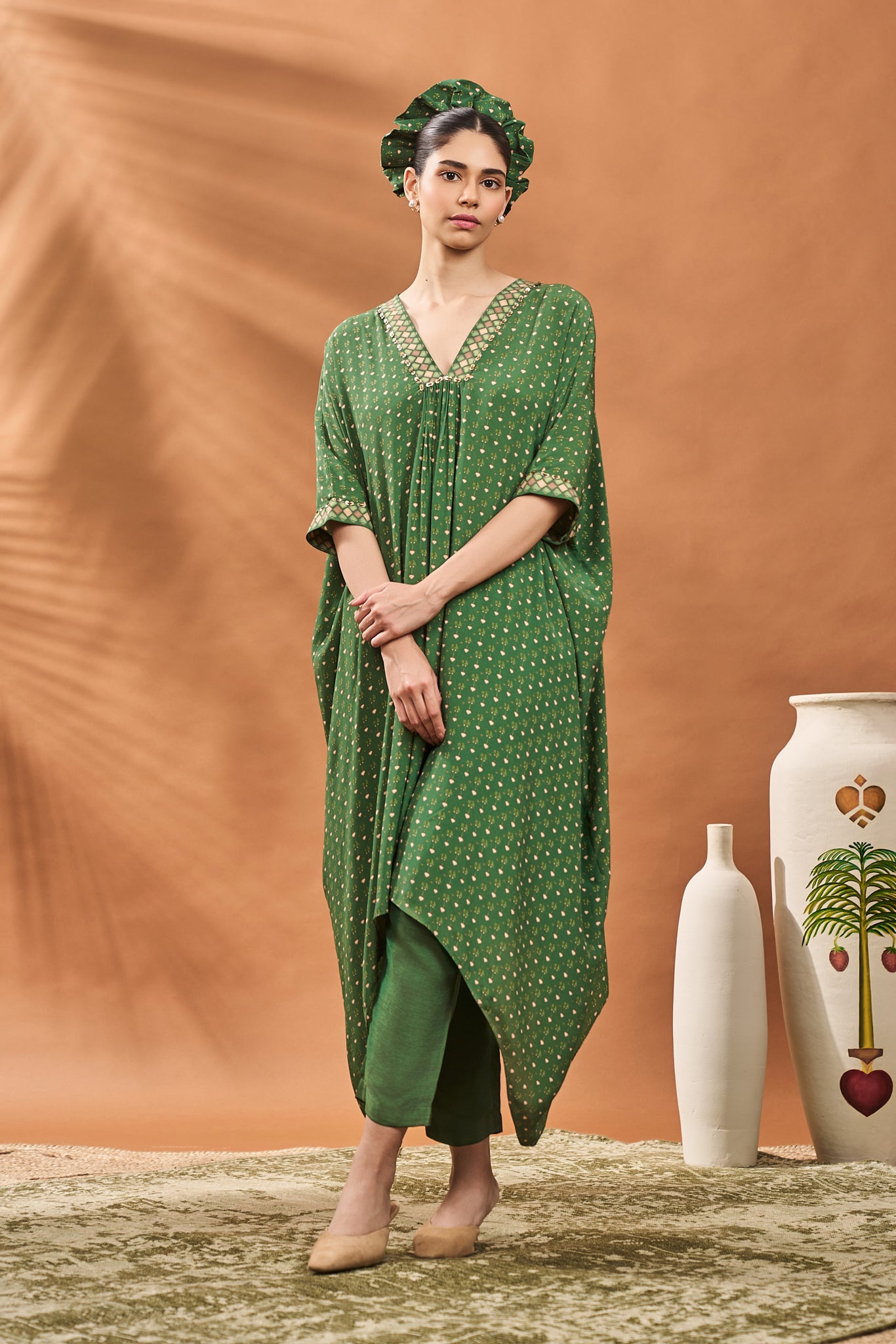 Green Tree Of Hearts Tunic Set