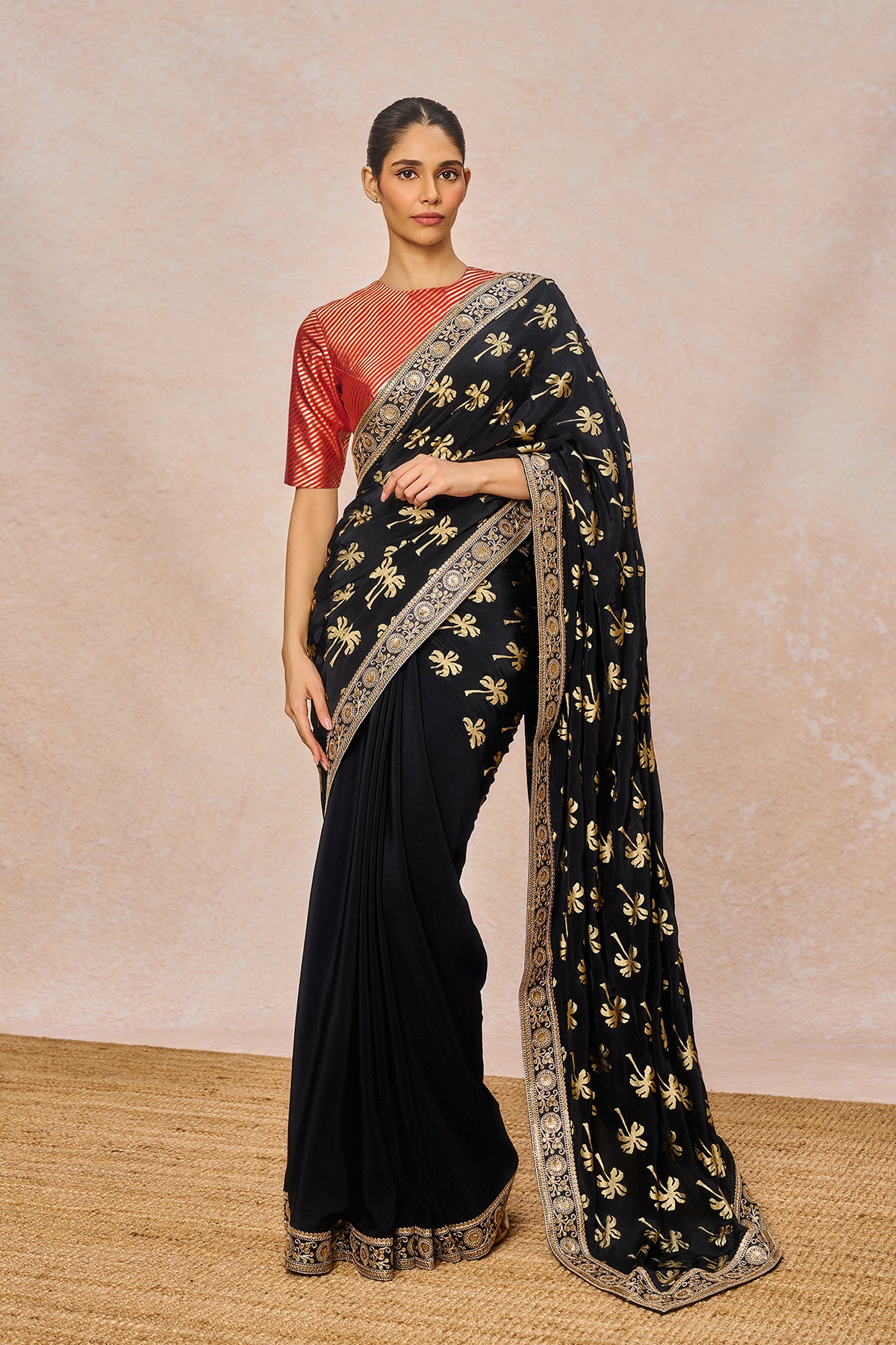 Midnight Black Coco Saree