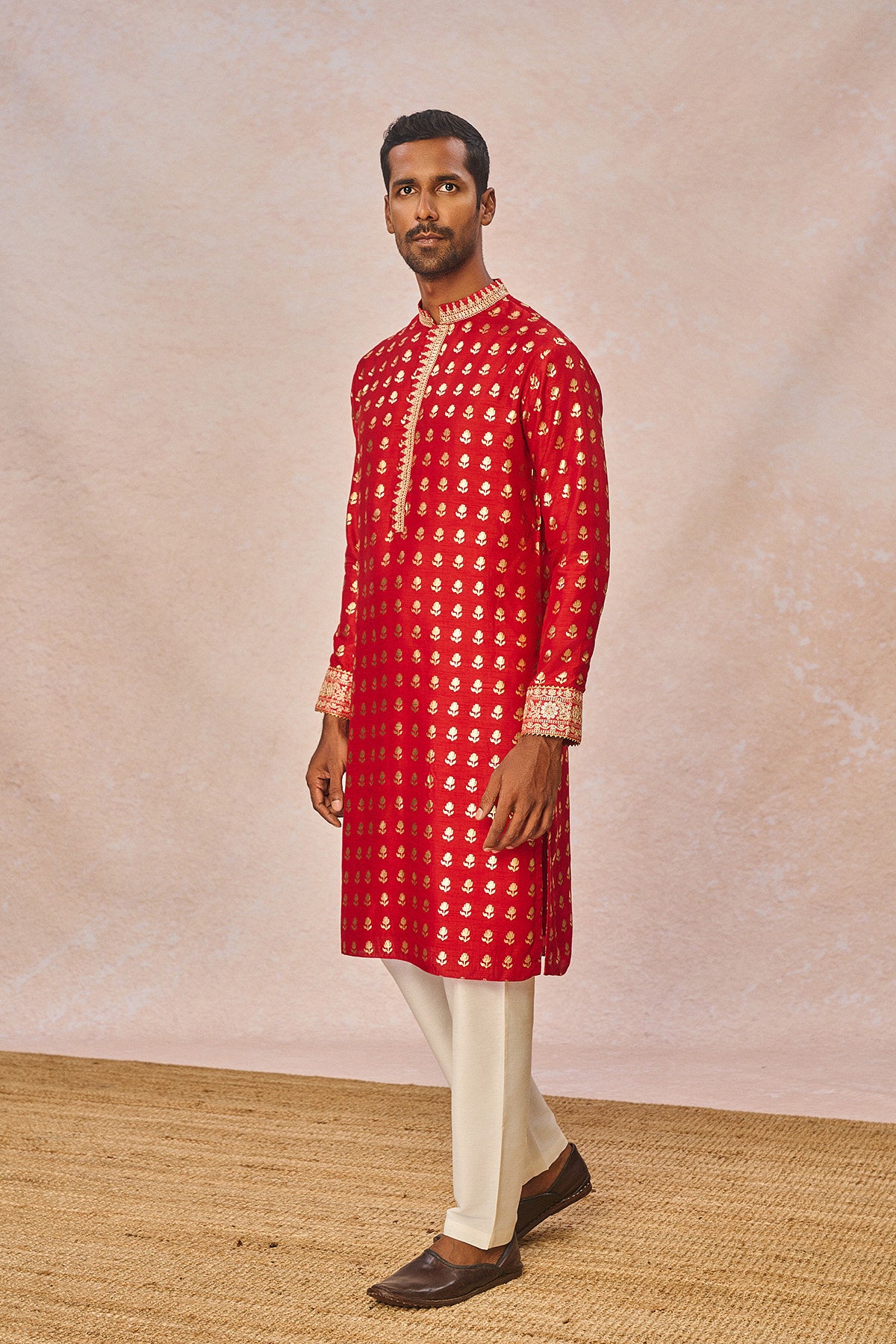 Red Wallflower Kurta Set