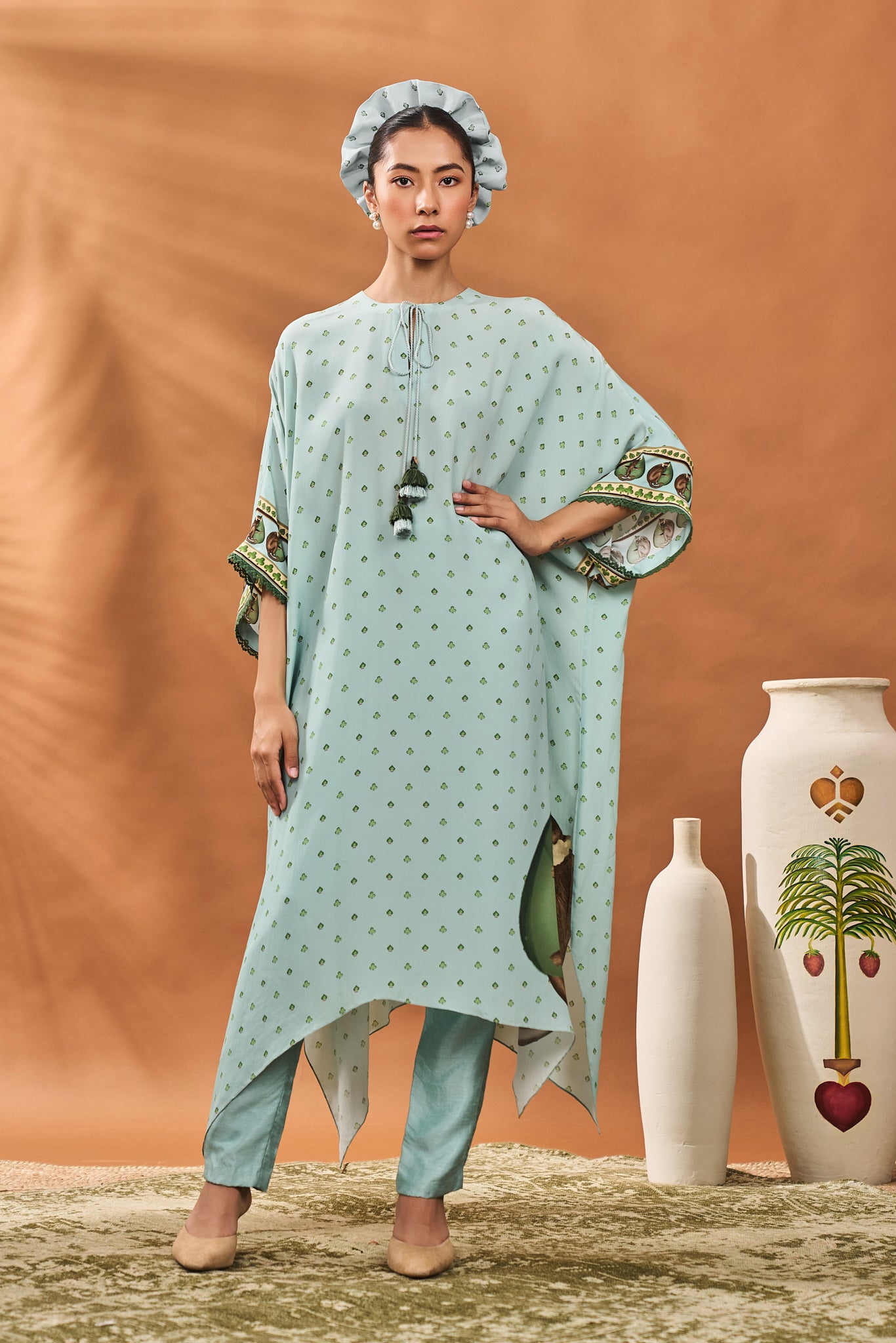Blue Ace Of Spades Kurta Set
