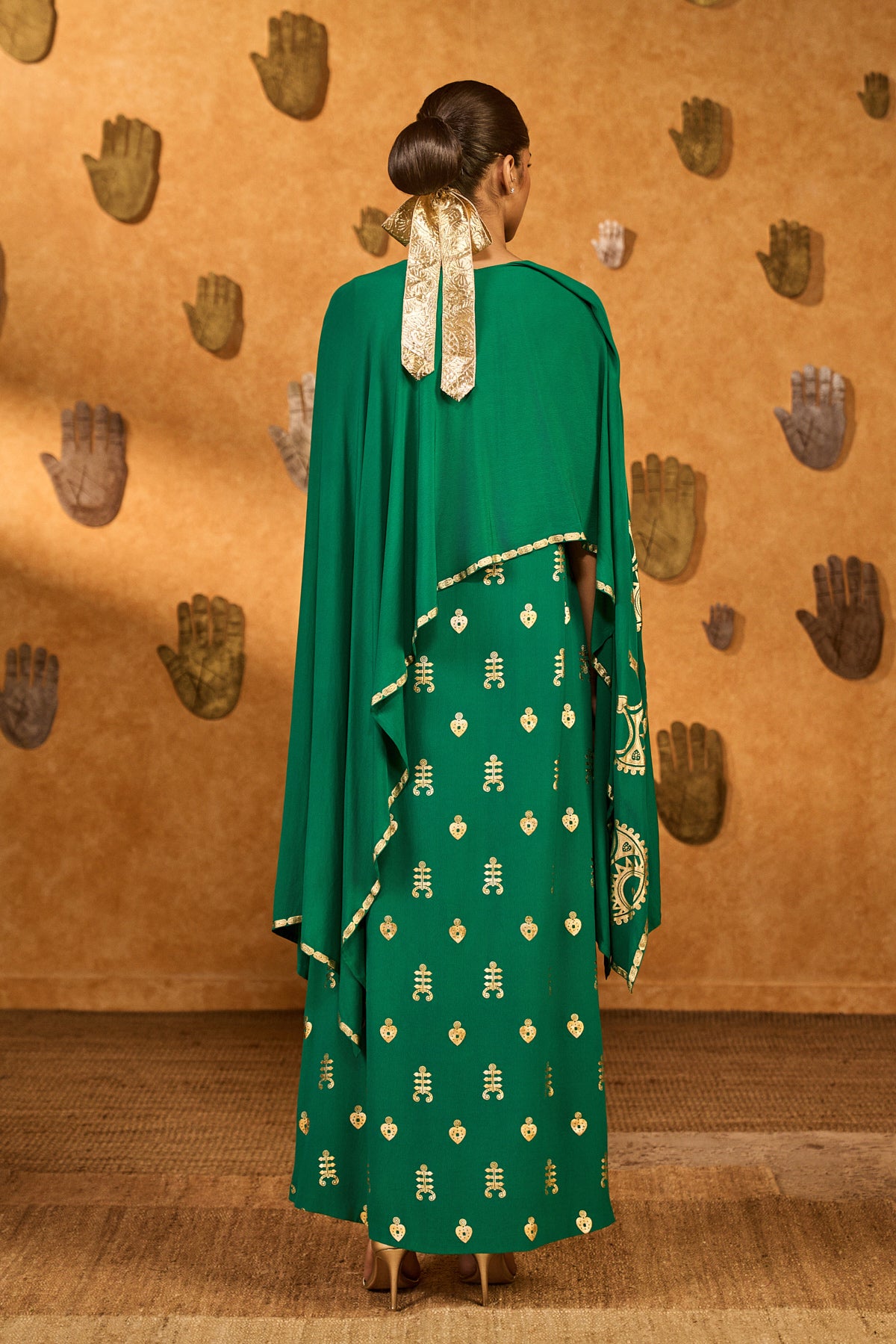 Green Lunar Crown Kaftan