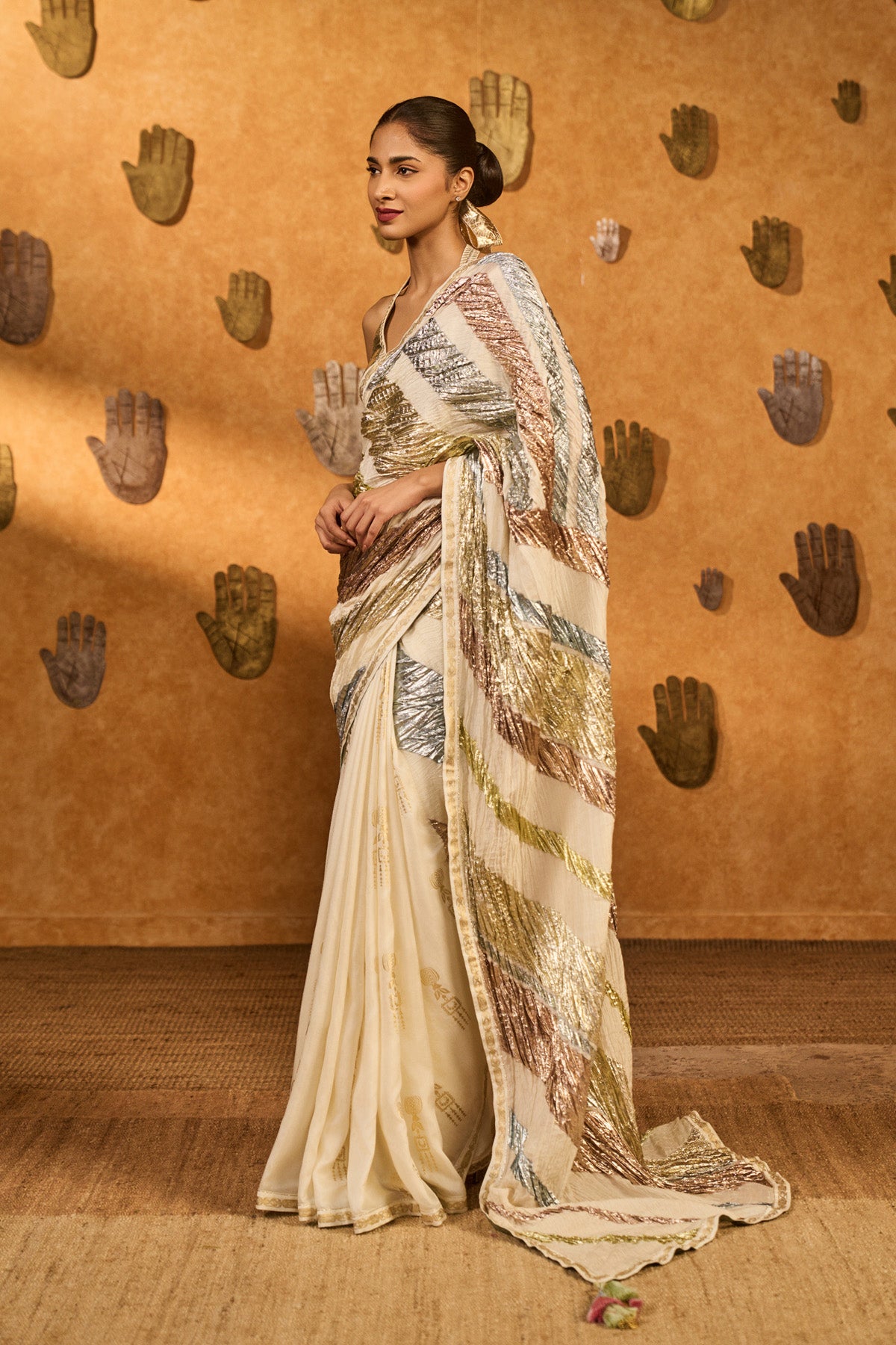 Rainbow Muse Gota Saree