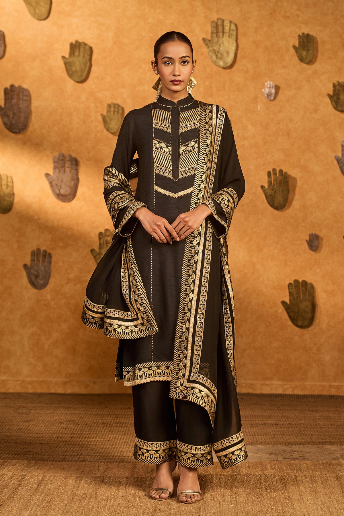 Black Vase Culotte Set