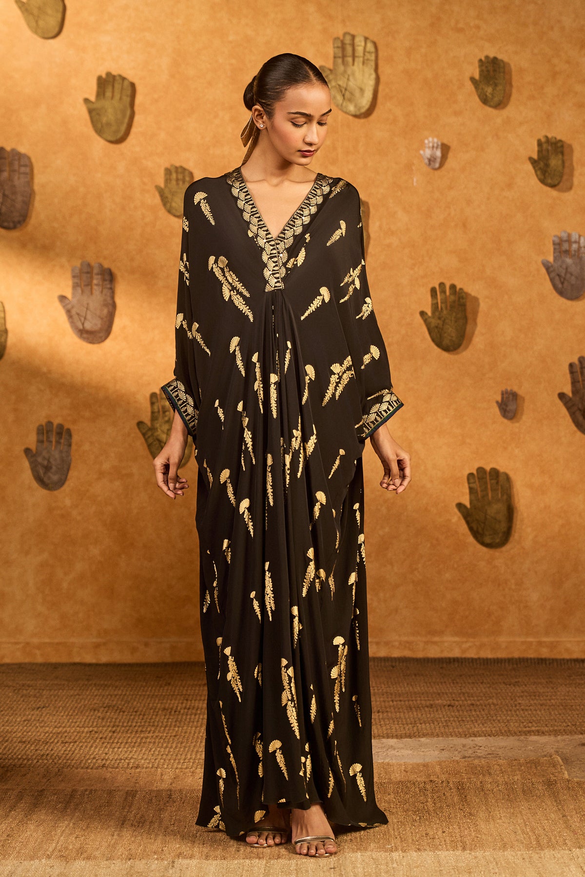 Masaba Black Cherry Vine Kaftan XXL