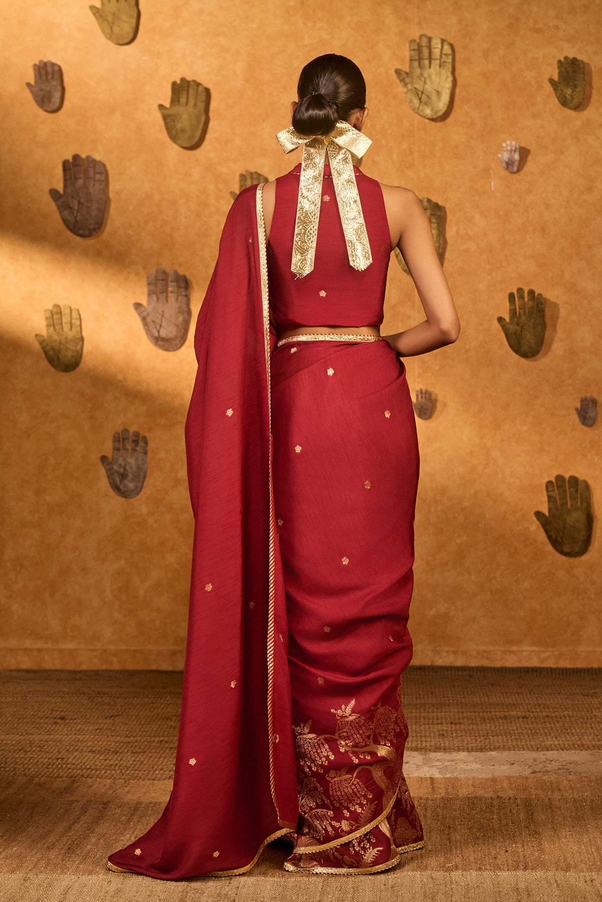 Red Zen Saree
