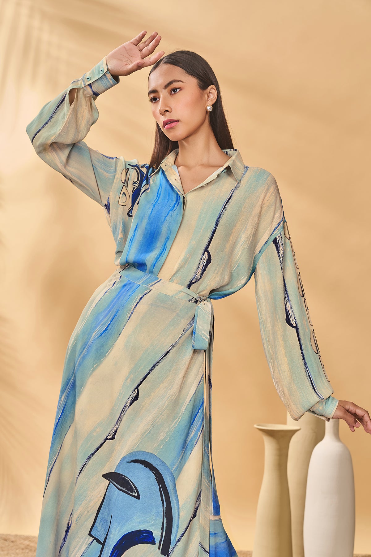 Midnight Faces Skirt Set