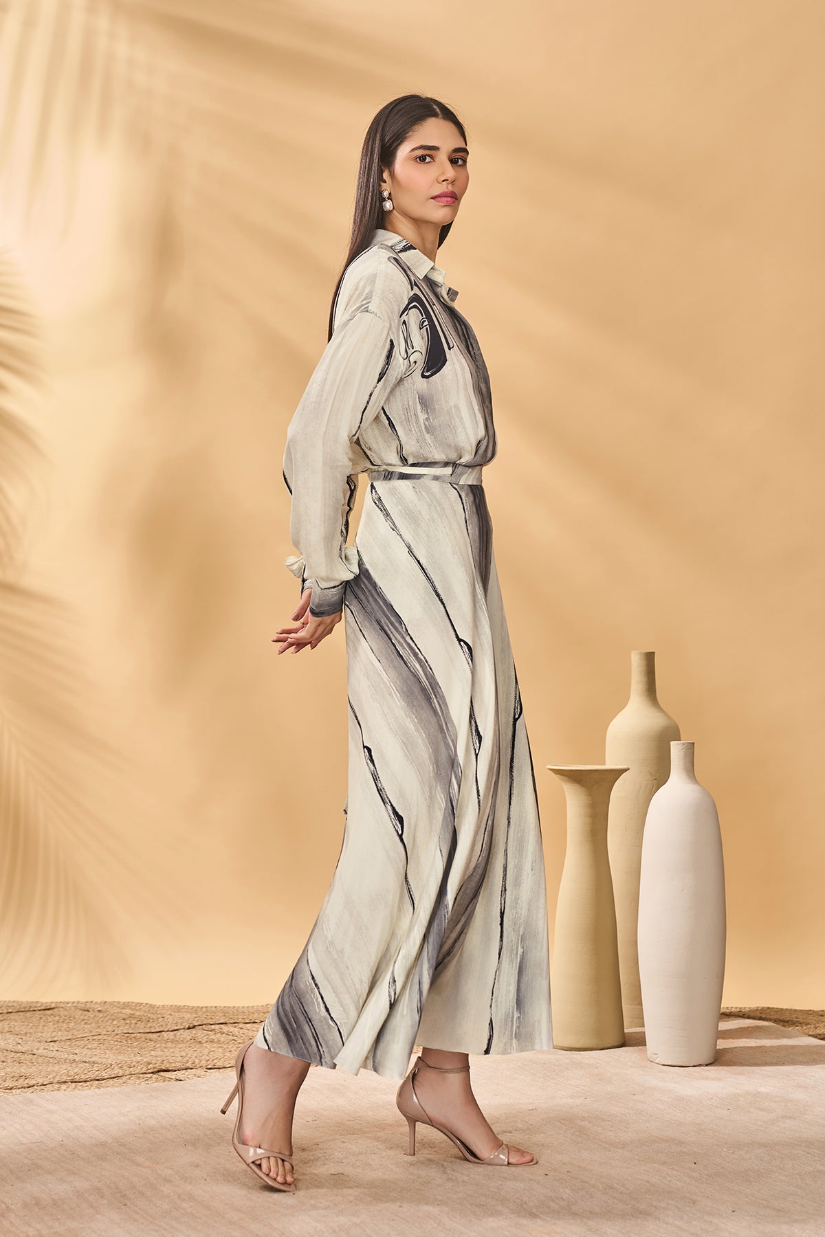 Moonlit Faces Skirt Set