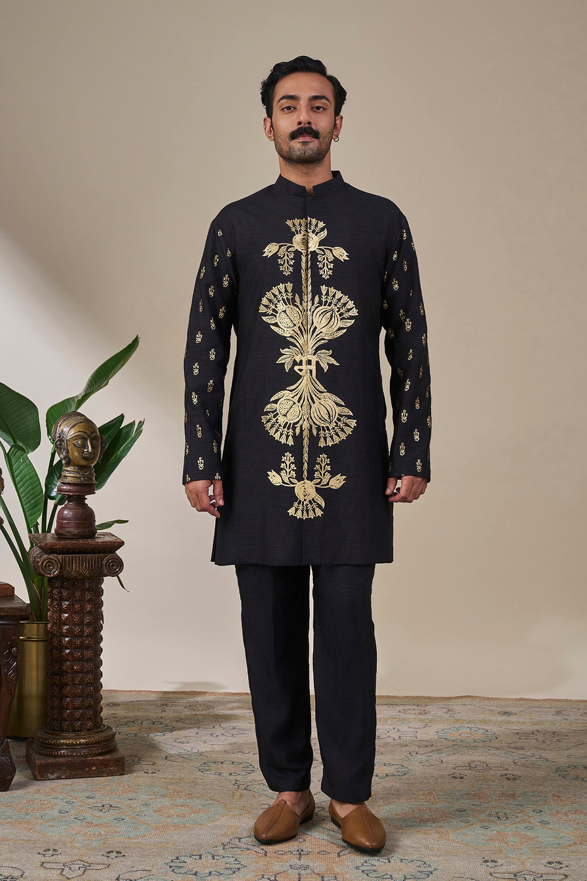 Black Anaar Arcade Menswear Kurta