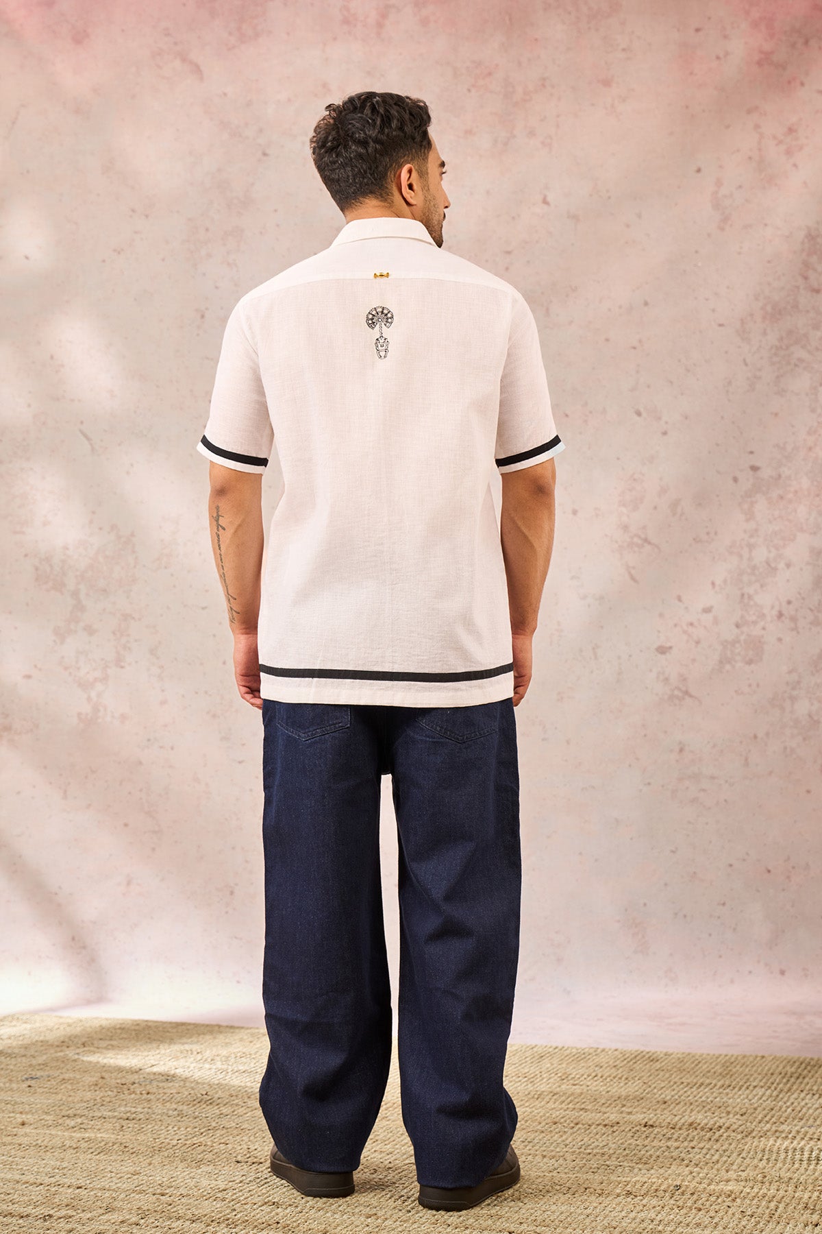 White Monotone Tropical Shirt