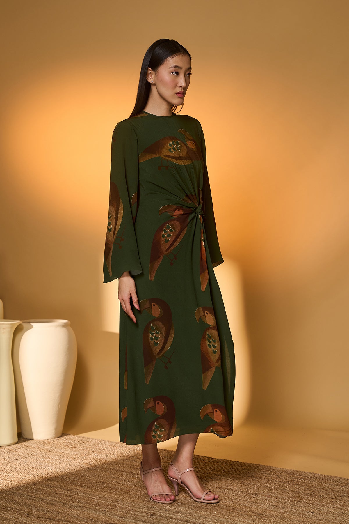 Olive Chirpy Chase Muse Dress