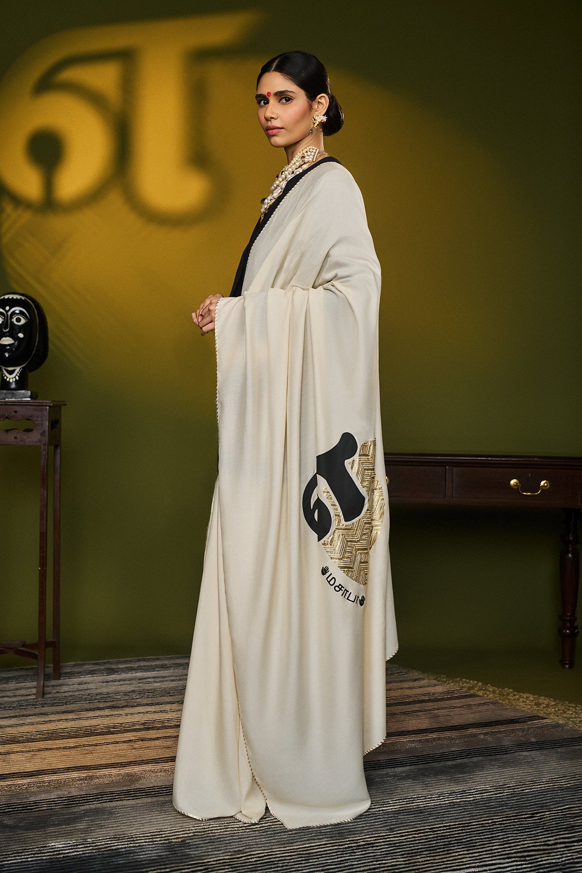 Call Me Masaba with Black Tamil Jacket Set