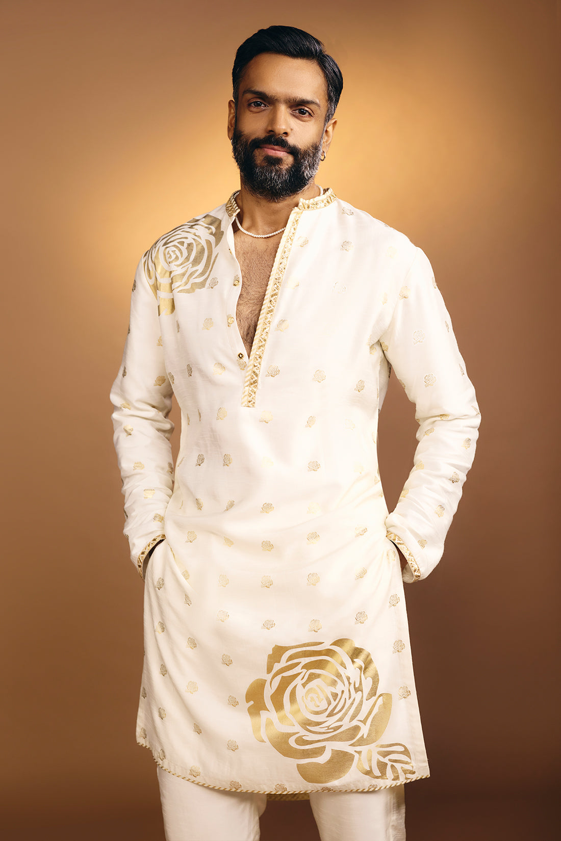 Ivory Rose Blush Kurta