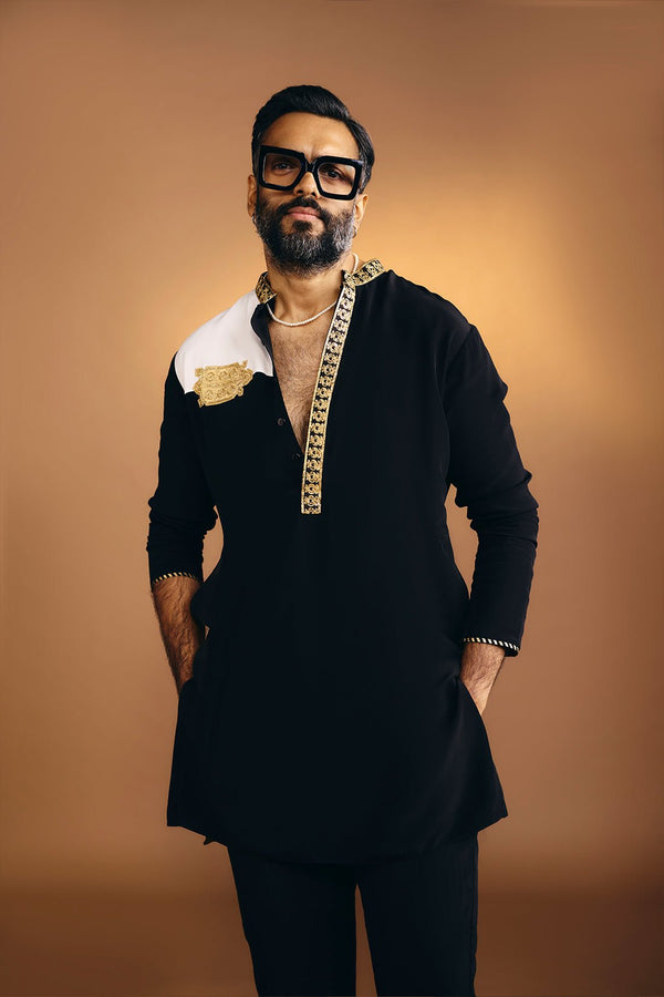 Black & White Turtle Tale Kurta Set – House Of Masaba