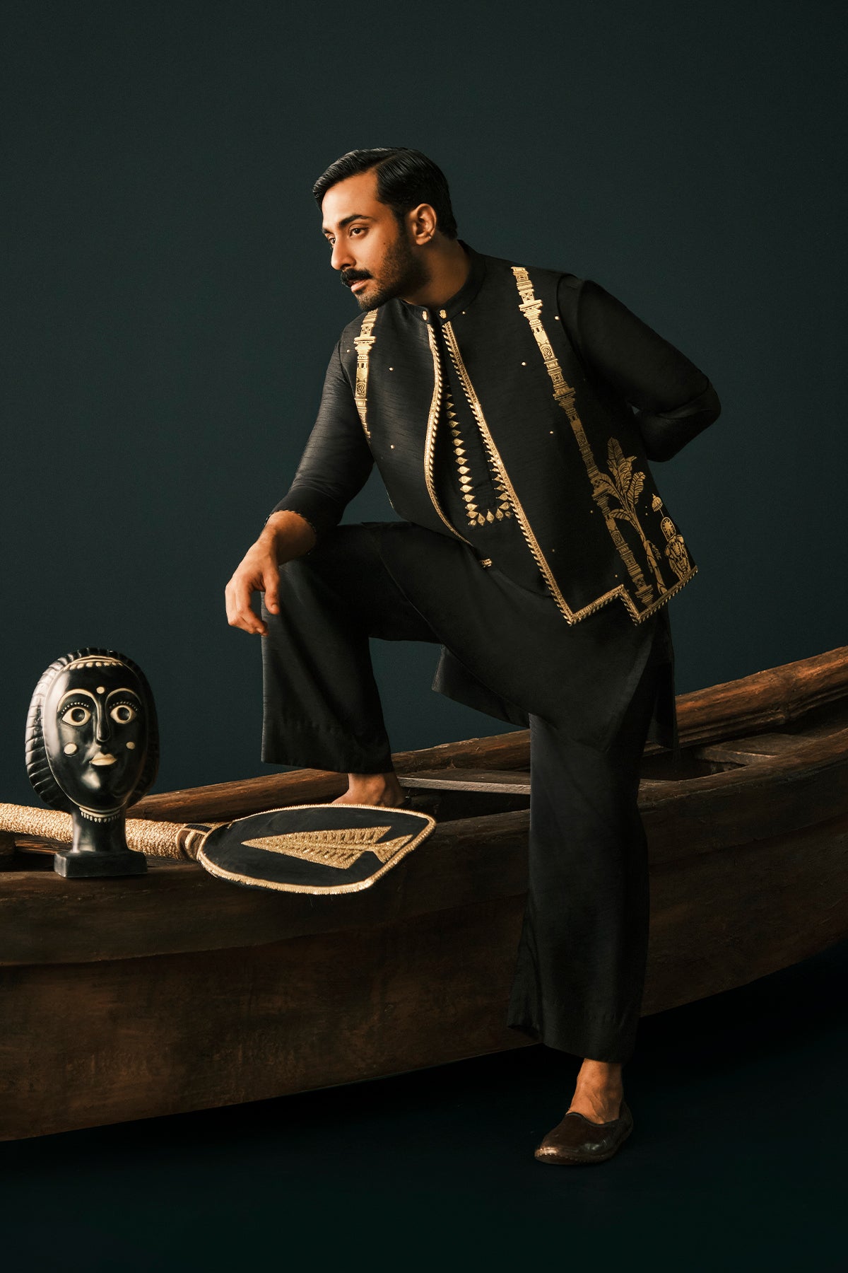 Black Malabar Grove Bandi Set