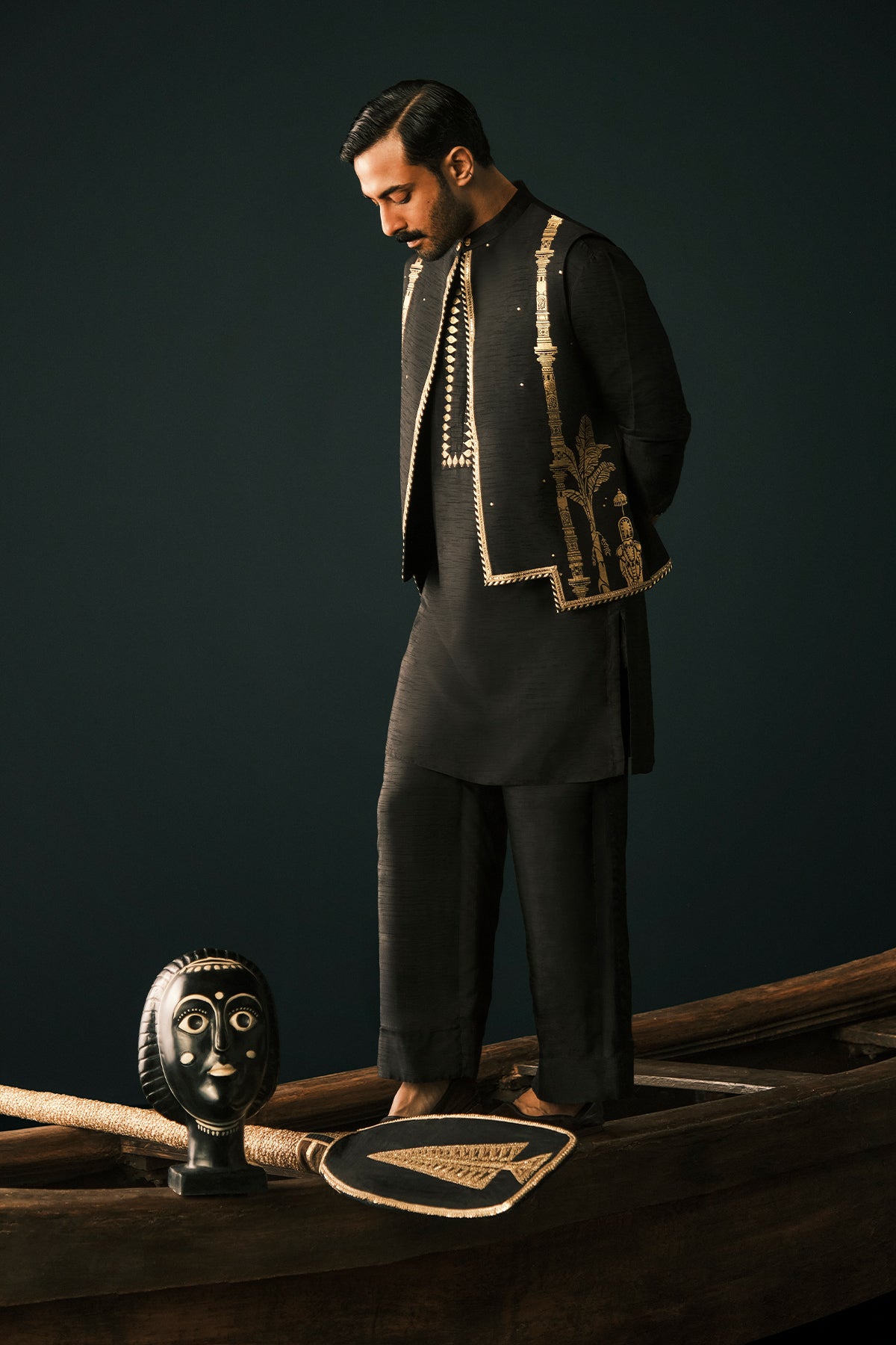 Black Malabar Grove Bandi Set