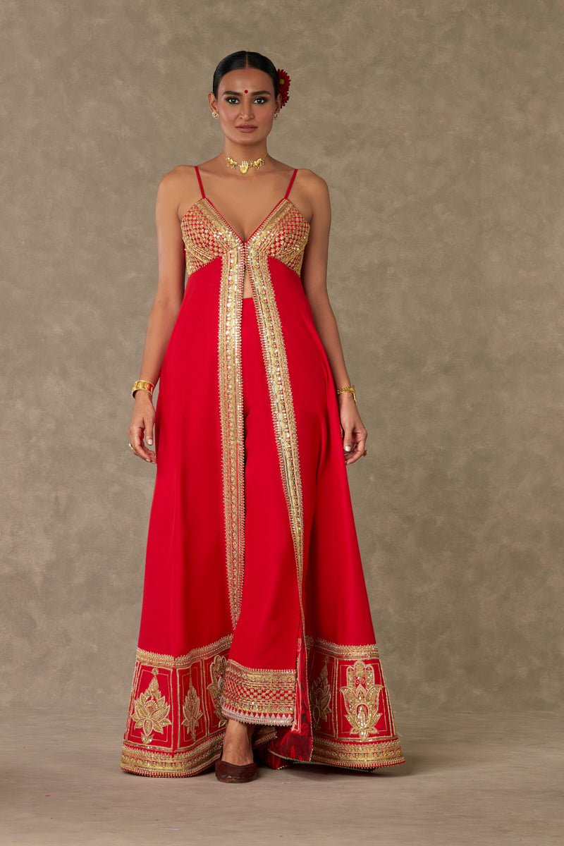Looking for a Gray & Peach Indowestern gown for Women | Meraj