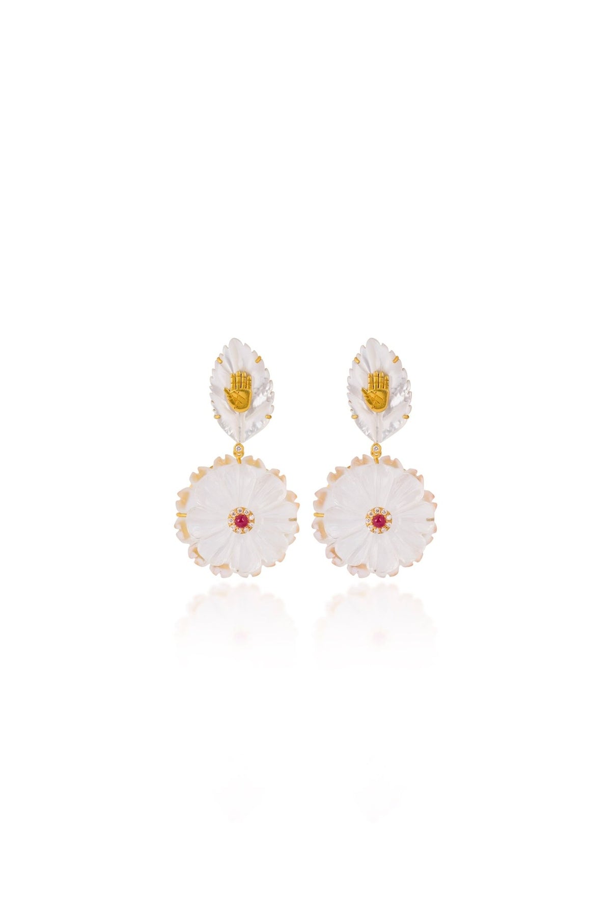 Frosted Flower Earrings