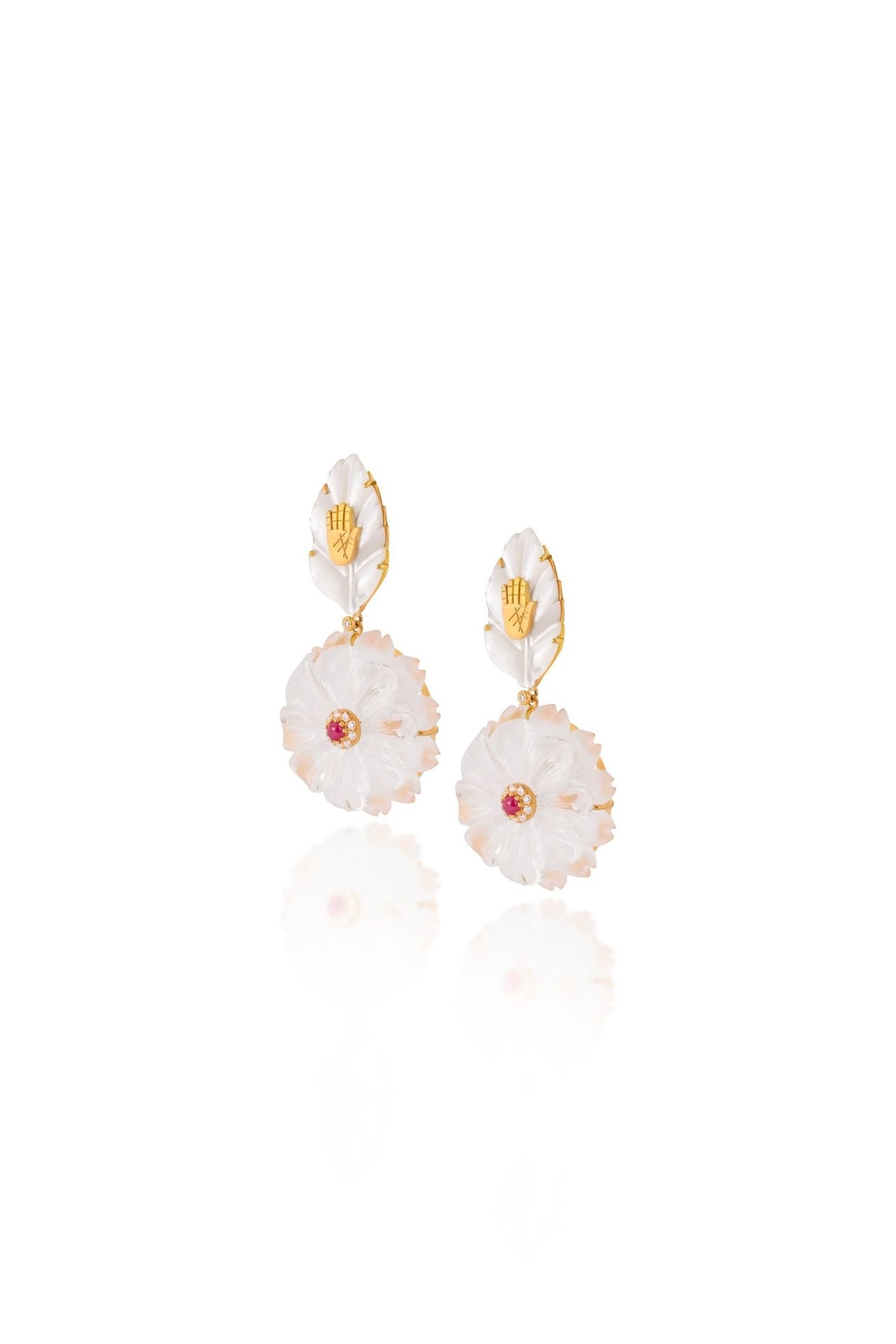 Frosted Flower Earrings