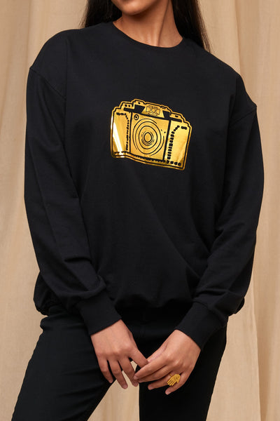 Black Camera Sweatshirt