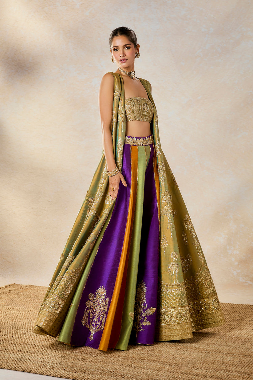 The Kesar Varak Long Jacket Lehenga Set – House Of Masaba