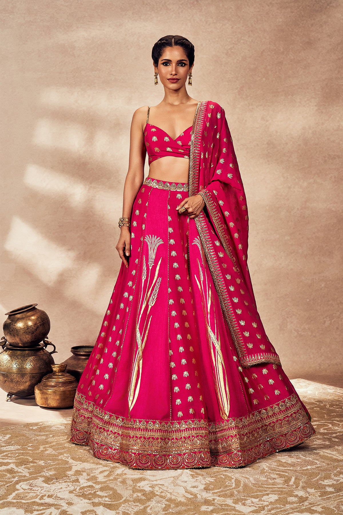 Pink Whispering Lily Lehenga Set | House Of Masaba XS / 44