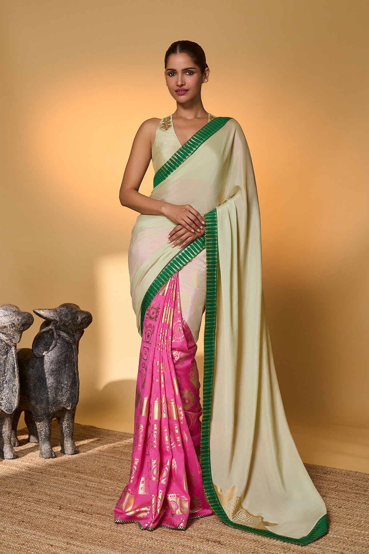 Mint Turtle Tale Saree