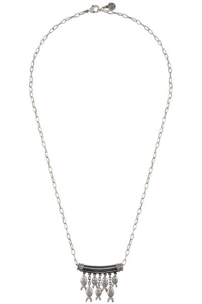 Matsya Myth Silver Plated Necklace