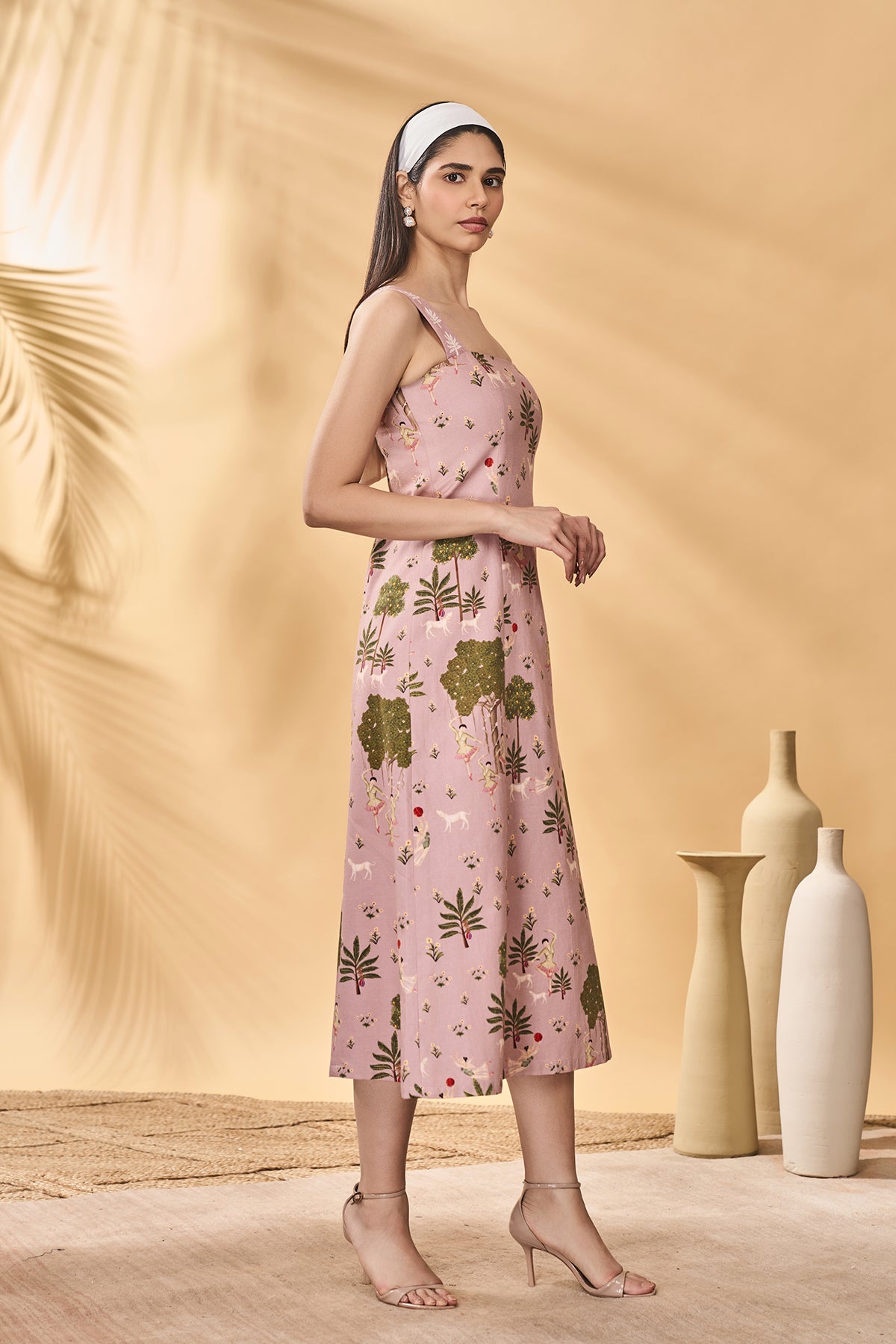 masaba pink dress Pink Printed Off Shoulder Dress Design by Masaba at Pernia's Pop Up Shop 2026