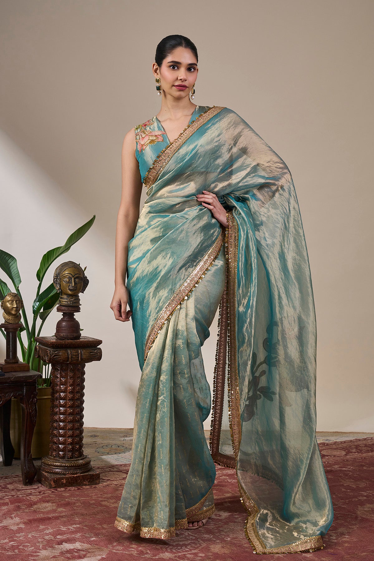 Blue Picante Saree