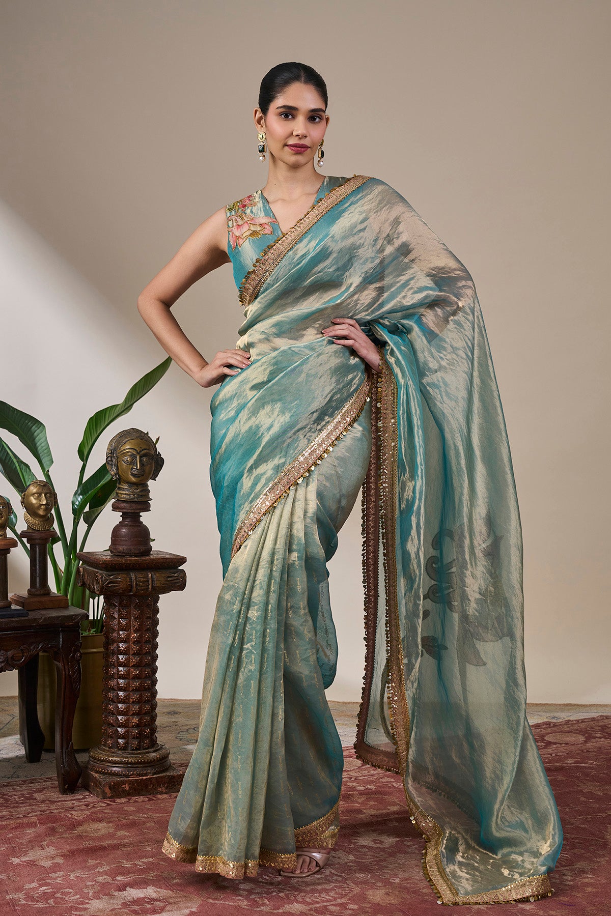 Blue Picante Saree