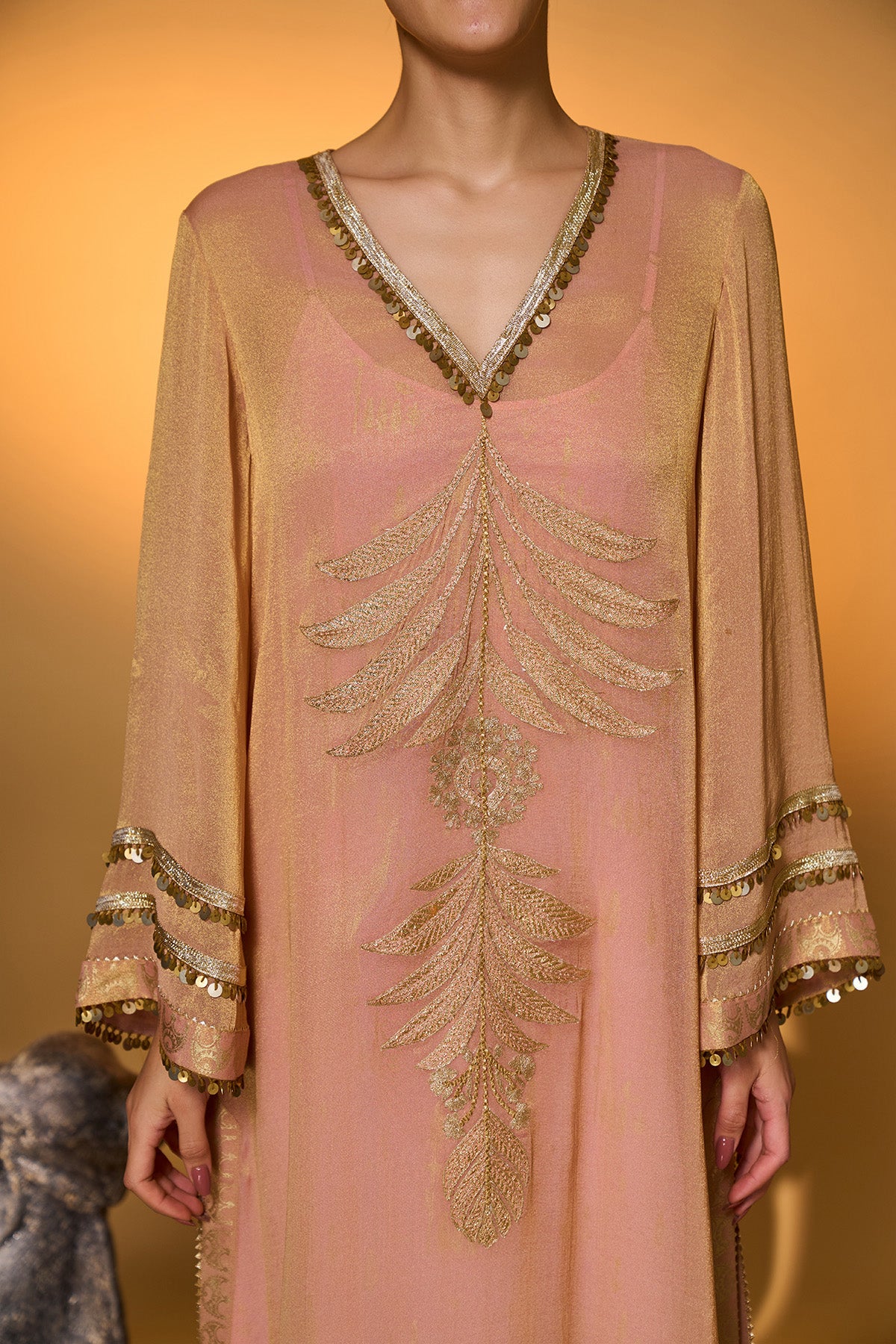 masaba pink dress Varakh | Festive 2025 The New Collection The blush of celebration. The 'Champagne Pink Tribal Whisper' Sharara Set