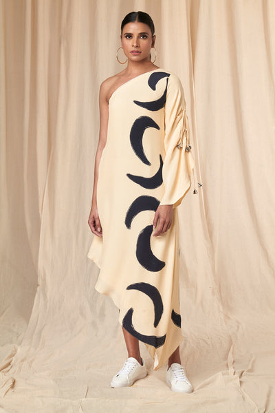 Ivory Mooncrest One Shoulder Dress