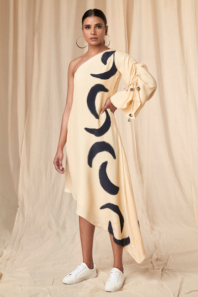 Ivory Mooncrest One Shoulder Dress