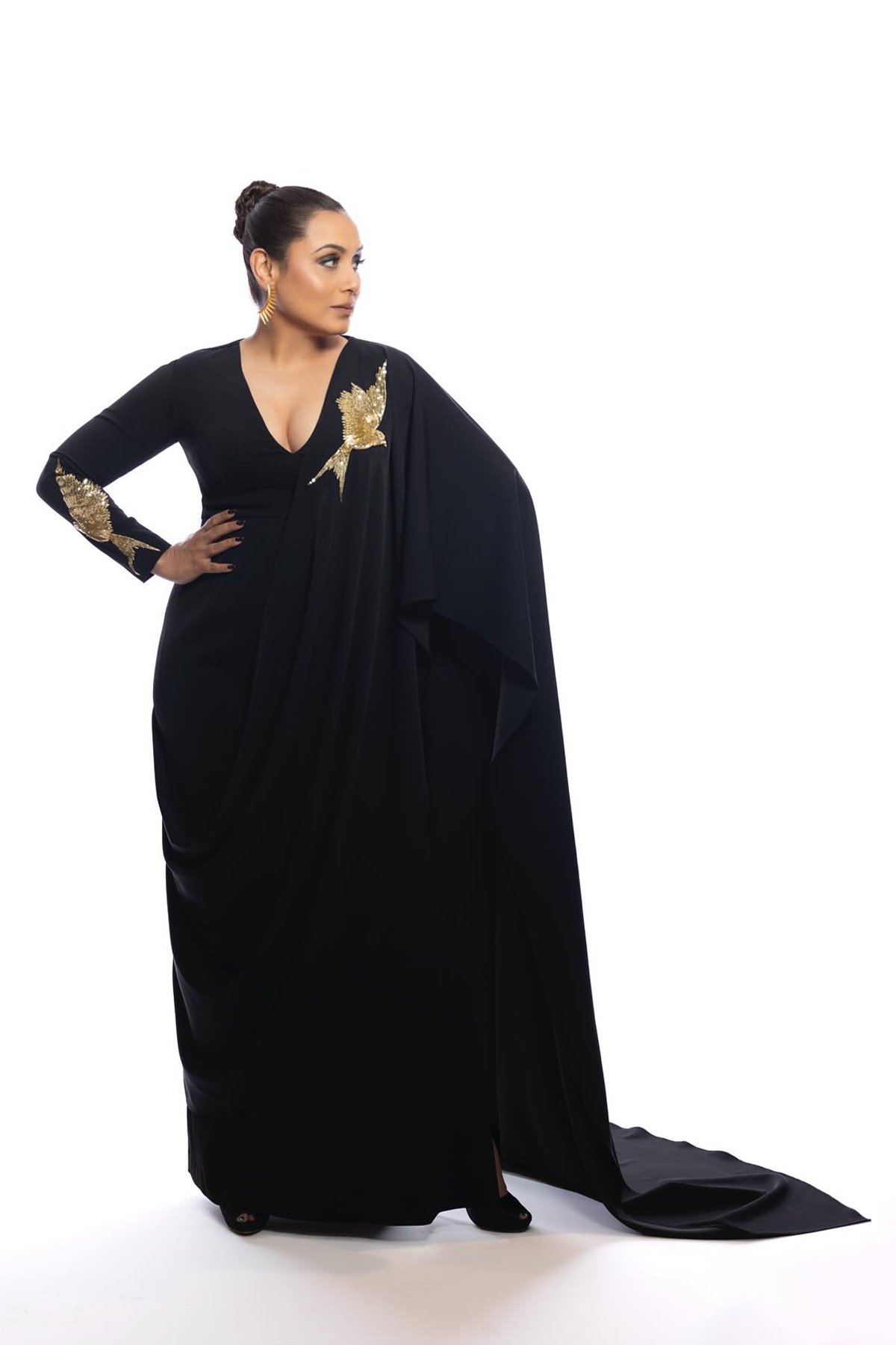 Shop Now Black Cape Gown House Of Masaba