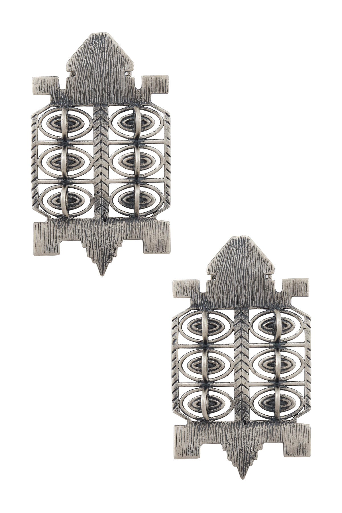 Silver Plated Tribal Turtle Earrings