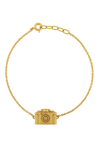 Camera Gold Plated Bracelet