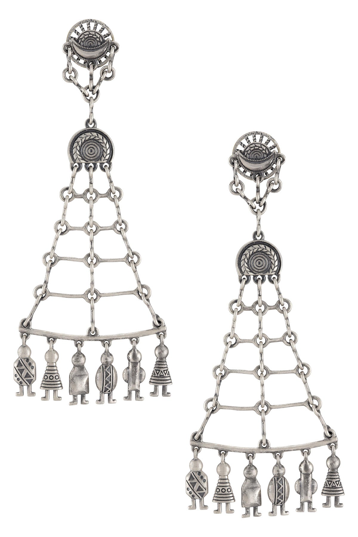Silver Plated Swinging Doll Earring