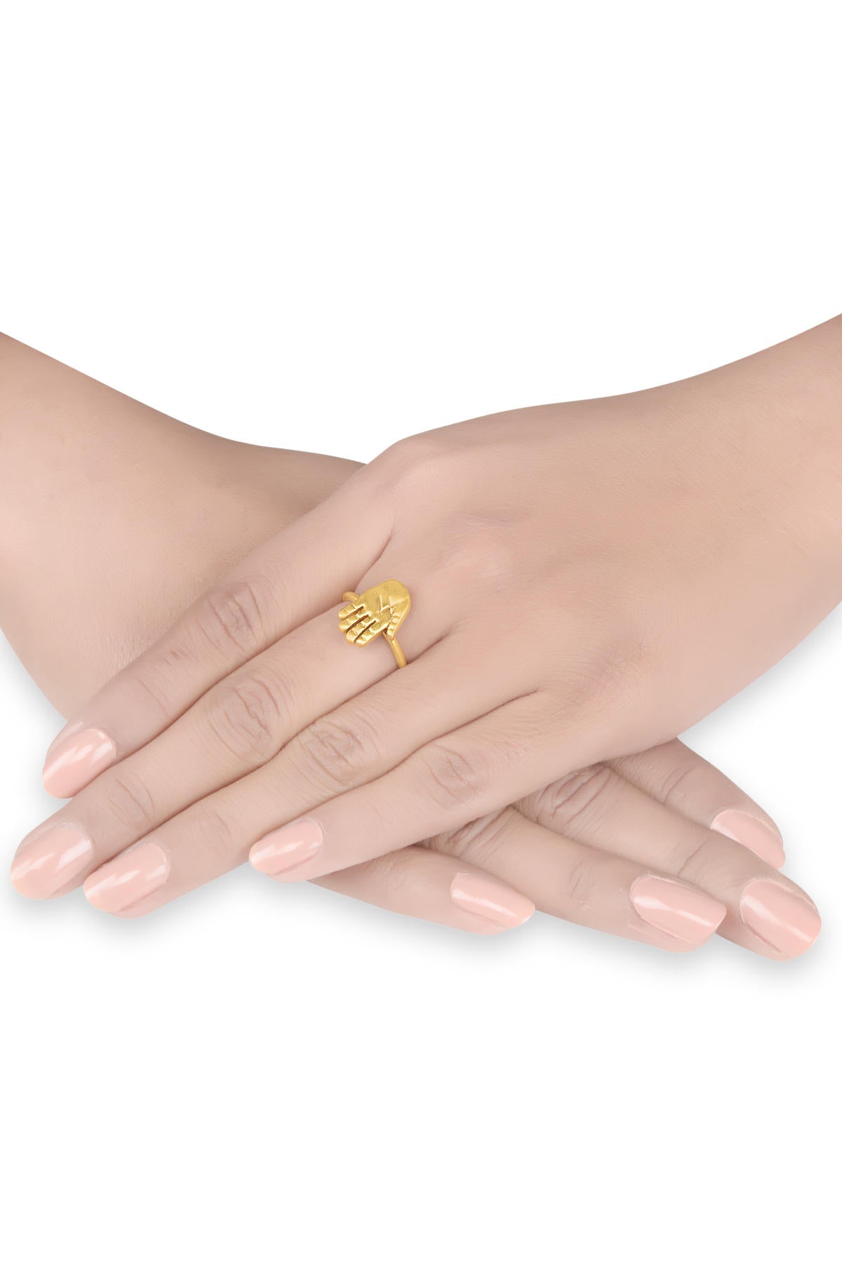 Palm Gold Plated Ring