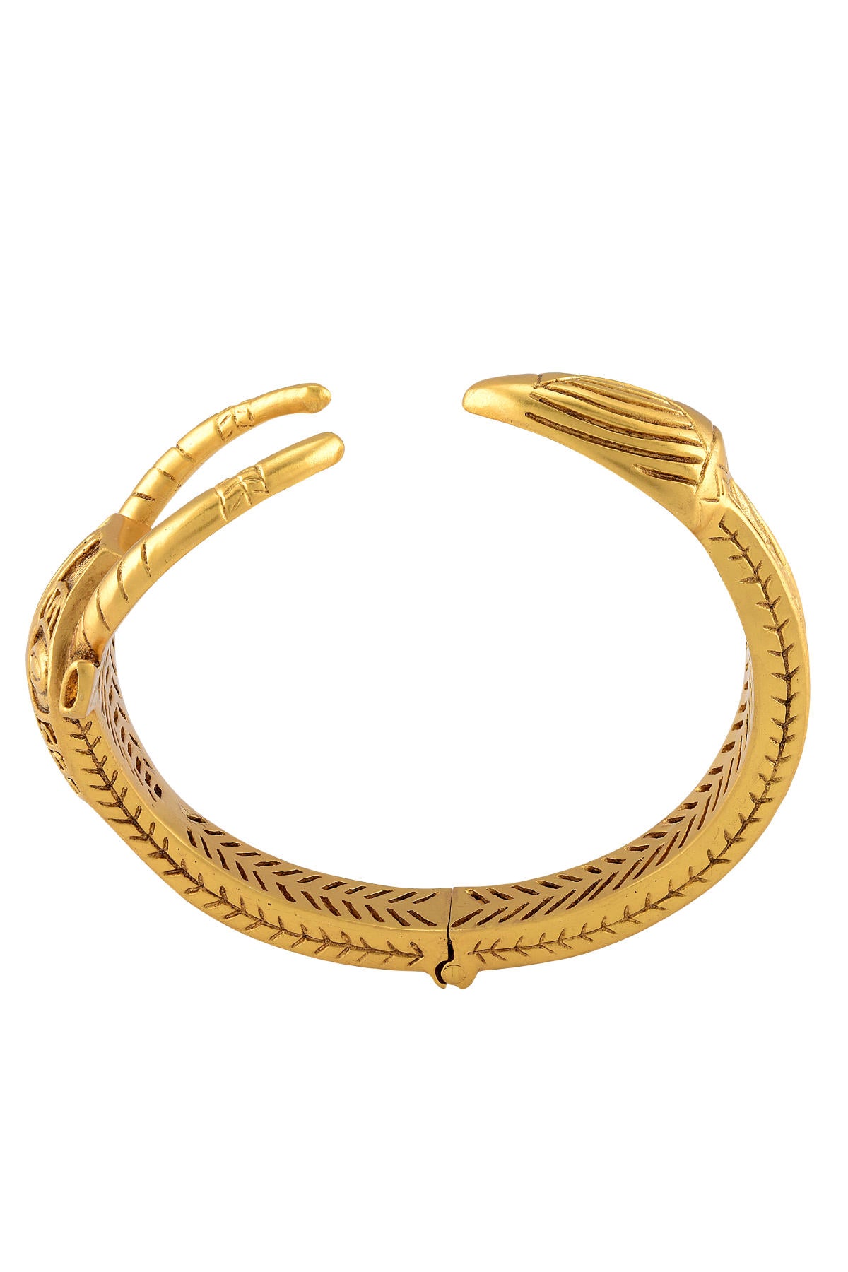 Ivory Accent Gold Plated Cuff