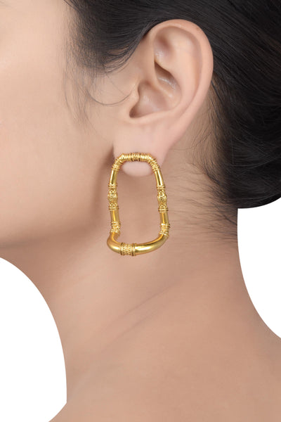 Gold Plated Ivory Coast Hoops