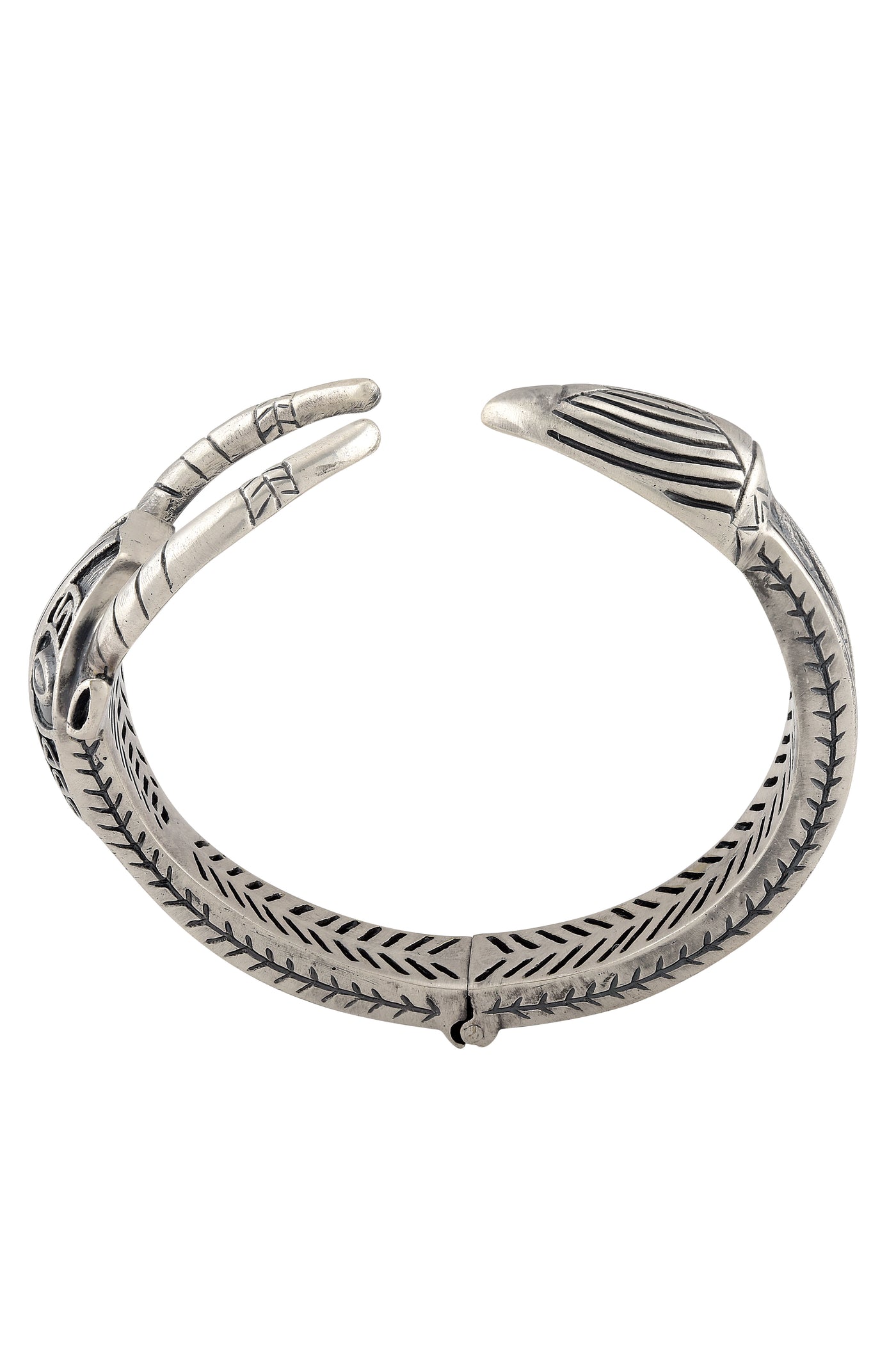 Ivory Accent Silver Plated Cuff