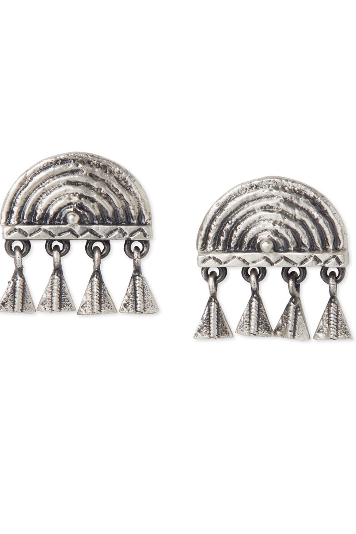 Silver Plated Tribal Dangle Earrings