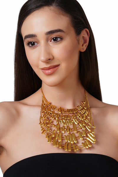 Ivory Coast Layered Gold Plated Necklace