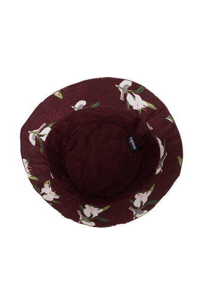 Maroon Canary Blossom Bucket Hat